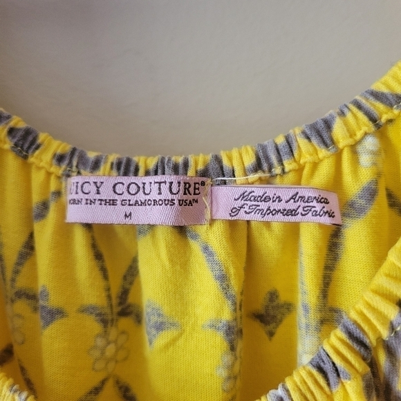 Juice couture dress has ruffled on or off shoulder sleeves, size medium. - Picture 2 of 7